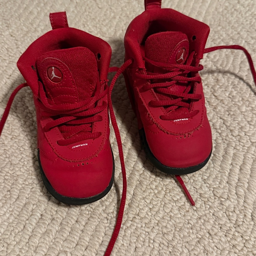 Red Air Jordan Sneakers for Kids